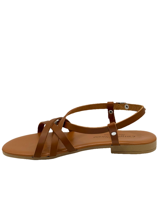 Delilah-sandali bassi marroni 100% italiani