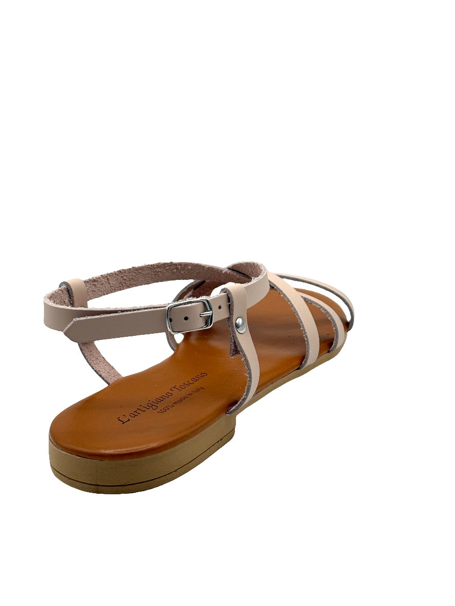 Delilah-sandali bassi beige 100% italiani